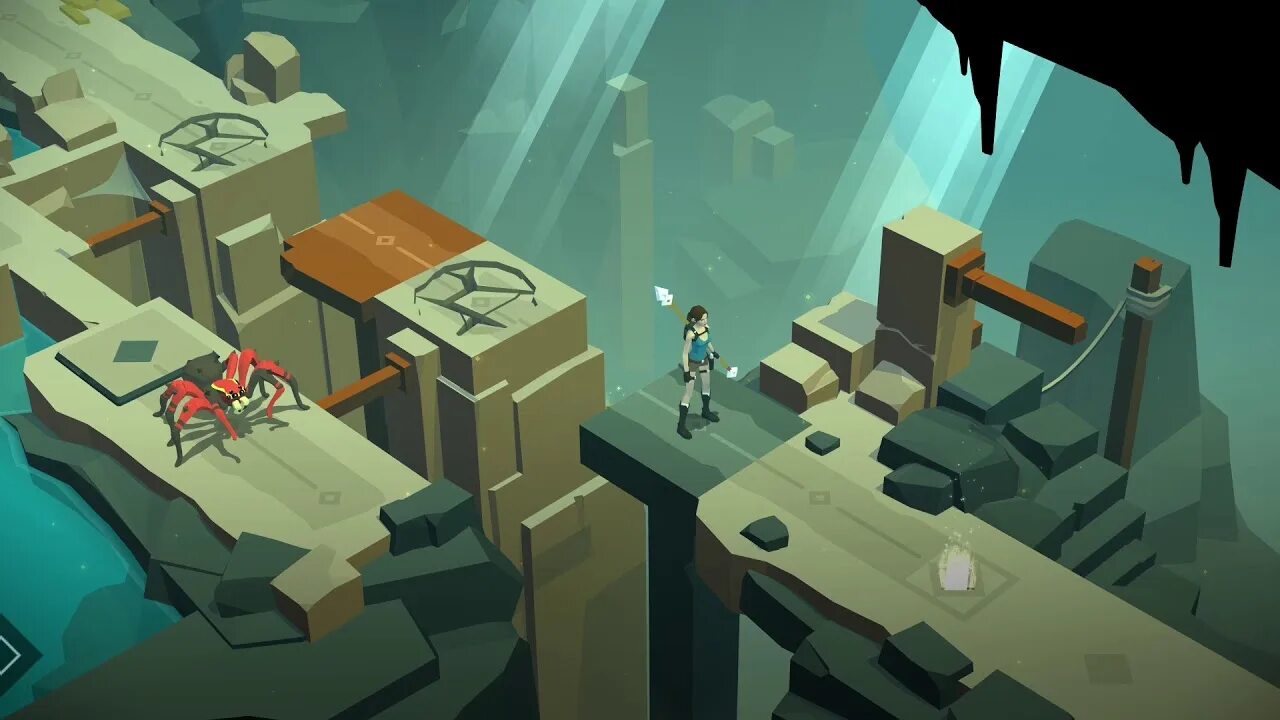 Комбинируй игра. Lara Croft go. Lara Croft go (2015). Lara Croft go ps4. Платформер игра про паука.