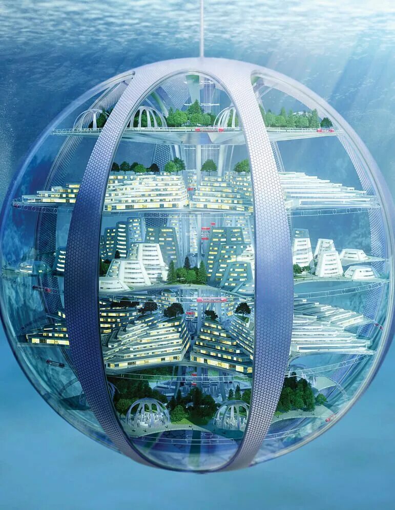 Проект на шаре. Подводный город будущего. Земля в будущем. Город будущего под водой. Дома будущего.