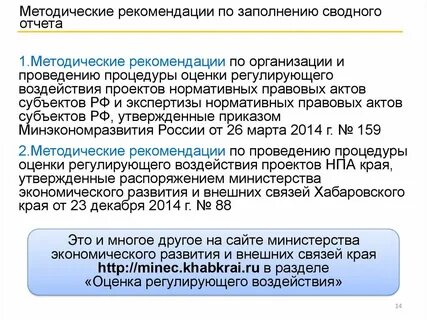Степень регулирующего воздействия проекта акта
