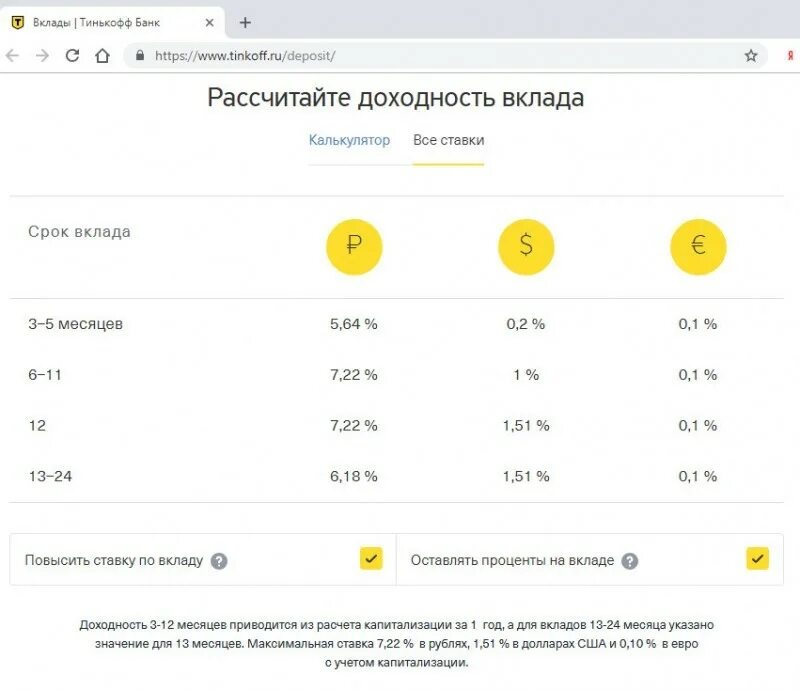 Процентная ставка банка тинькофф. Процент по вкладам в тинькофф банке. Процентные ставки в тинькофф банке. Ставка в тинькофф по вкладам доллара.