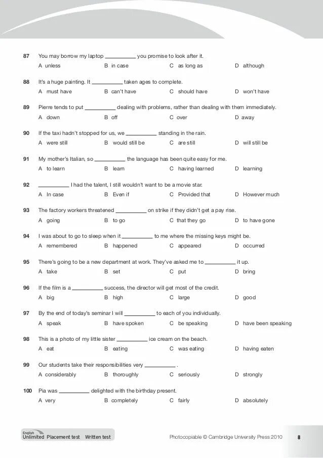 Тест английский язык уровень с1. Placement test a1 c1 ответы. placement test – уровень a2 (elementary). ответы к english unlimited placement test. einstufungstest english unlimited placement test a1 to c1 ответы.