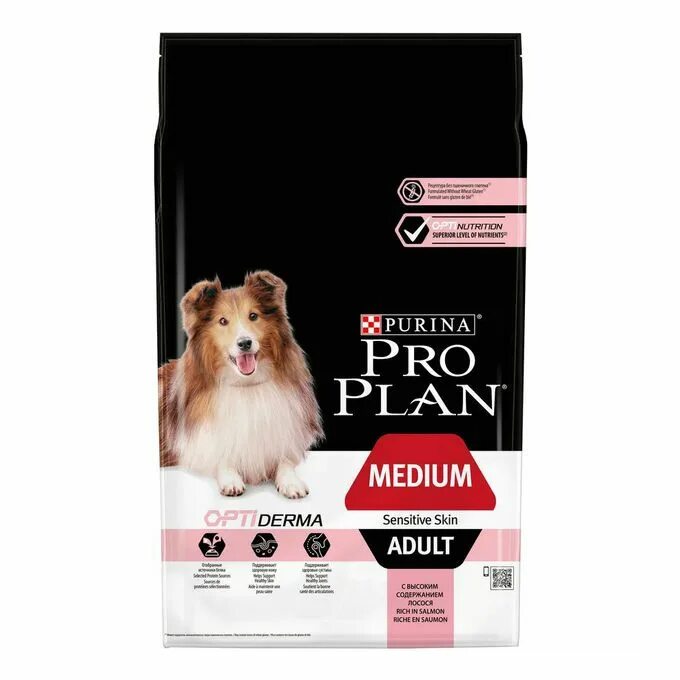 Purina Pro Plan OPTIDERMA для собак с лососем. Purina Pro Plan для средних пород лосось. PROPLAN Medium Adult sensitive Skin для взрослых собак средних пород "лосось" 7 кг.. Пурина про план для собак щенков пород с лососем. Корм pro plan для средних пород