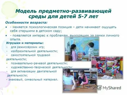 Модель предметно развивающей среды