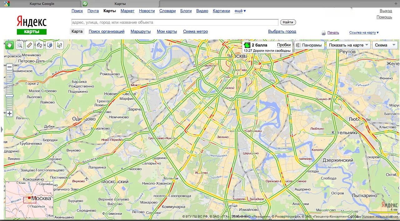 Гугл карты московская