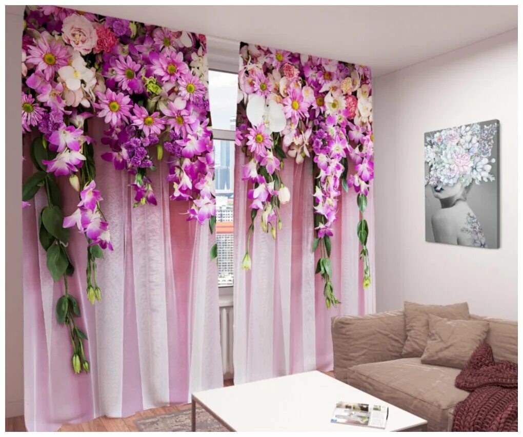 листья бамбука шторы блэкаут. занавески. оригинальные шторы. фотошторы из 3 полотен. комплект штор № 029, (270*180)х2, белый/серебро/графиткомпл.