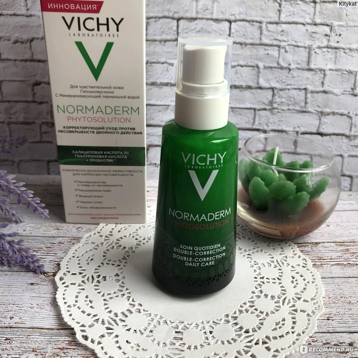 Vichy normaderm phytosolution отзывы. Виши Нормадерм фитосолюшн крем. Виши Нормадерм фитосолюшн сыворотка. Vichy Normaderm phytosolution 50 мл. Vichy крем дневной Normaderm.