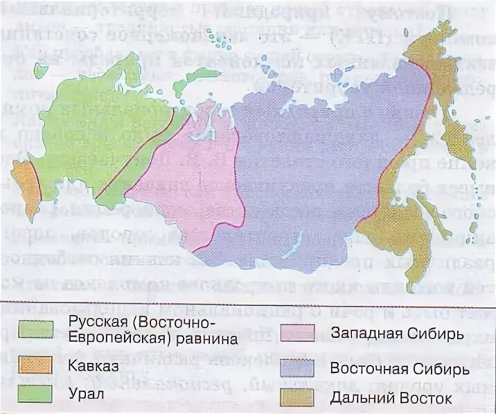 Крупные районы россии 8 класс