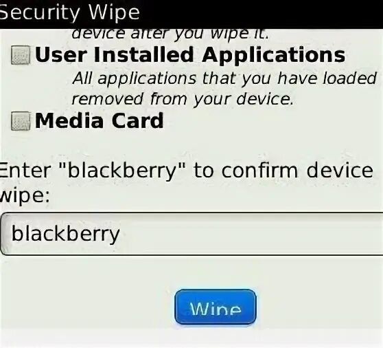 Need to wipe userdata