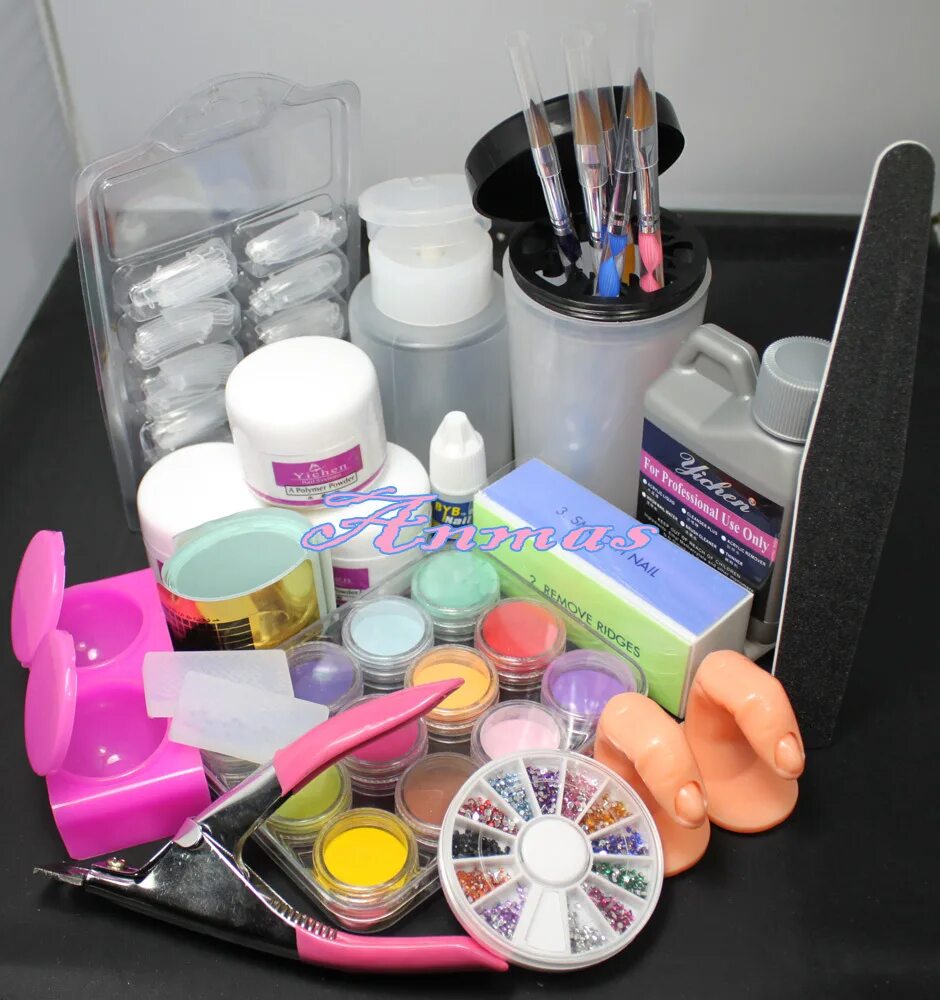 стартовый набор для маникюра. набор для наращивания ногтей. набор для начинающего мастера маникюра. набор для начинающего мастера маникюра. принадлежности для маникюра.