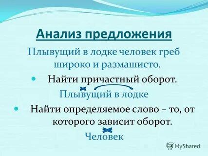 Окончания причастий по падежам