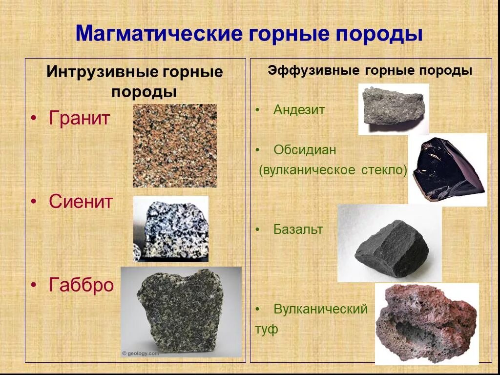 Какую горную породу составляют