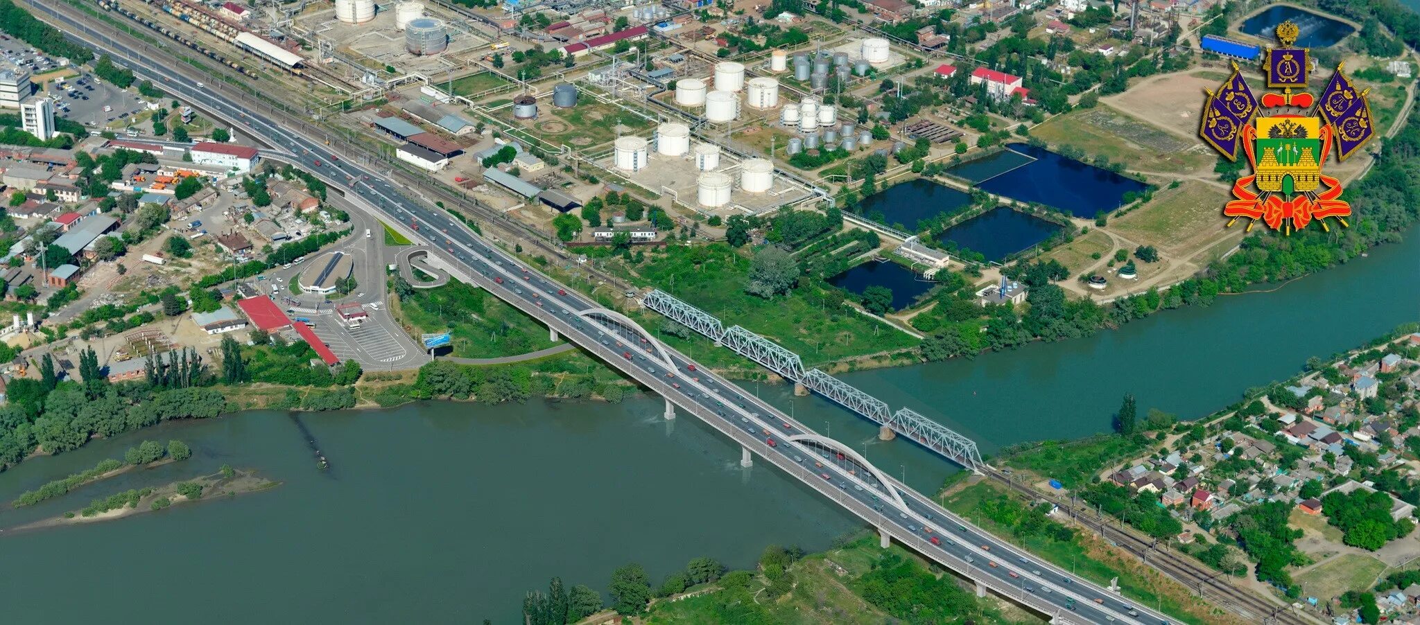 Река Кубань Яблоновский мост
