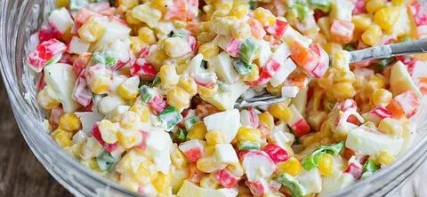 Крабовое мясо с кукурузой