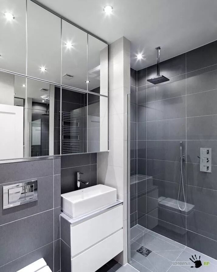 Серо белая ванна фото Duane Street Duplex Современный Ванная комната Нью-Йорк от эксперта WUND