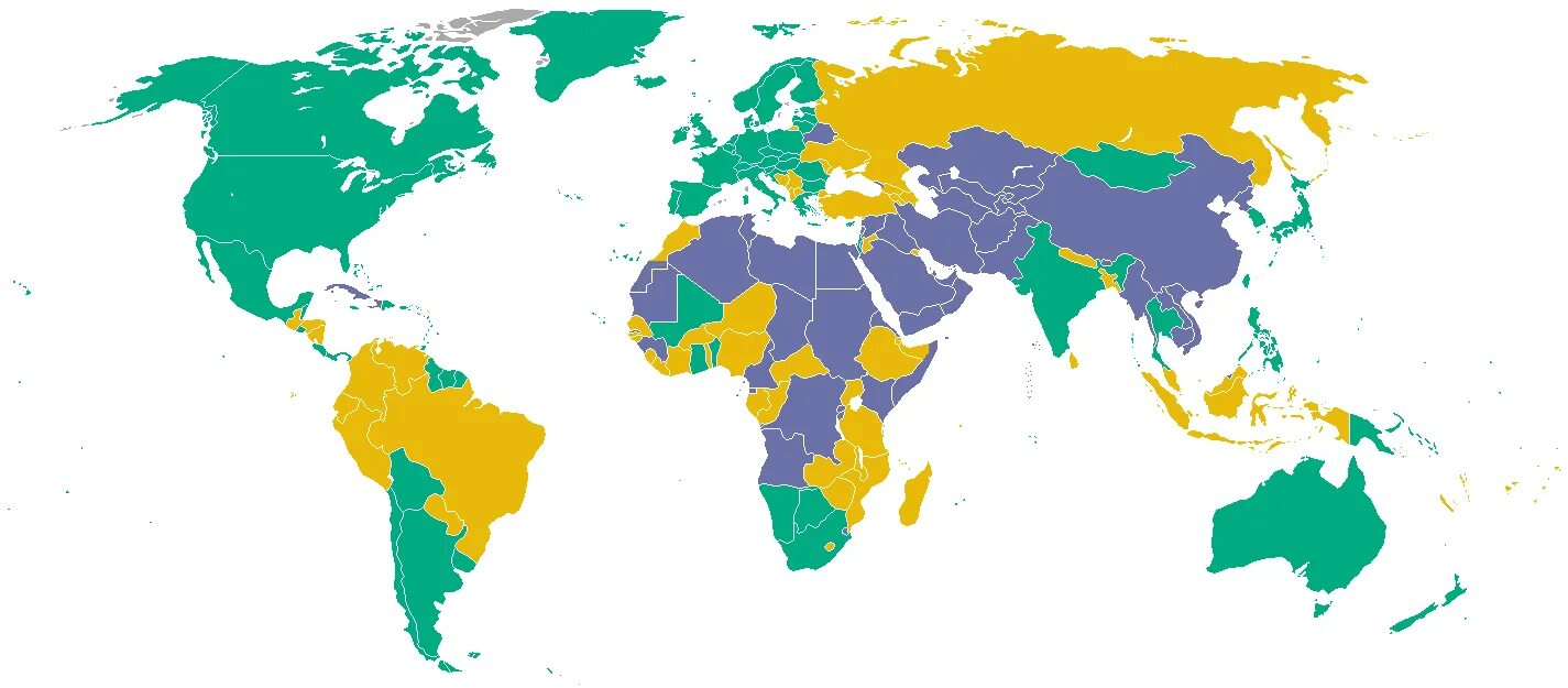 Карта Фридом Хаус. Рейтинг стран по свободе.