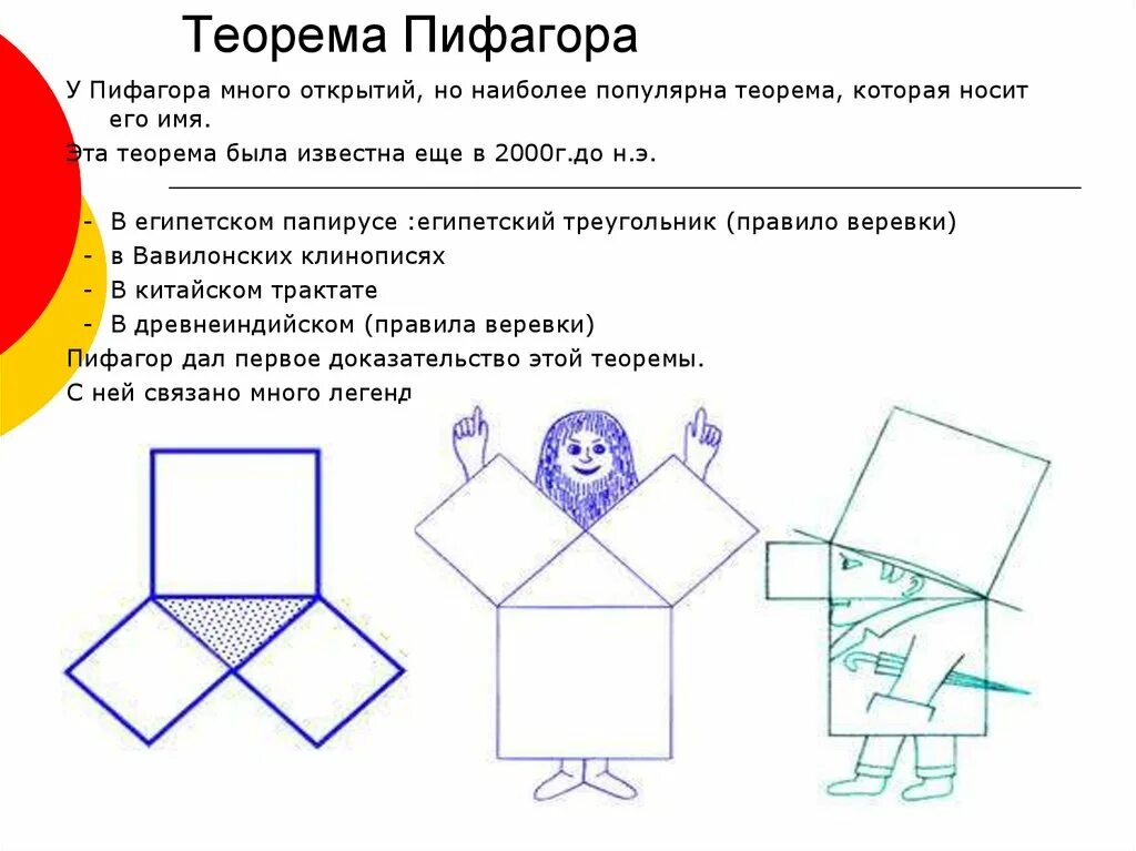 Теорема пифагора интересное