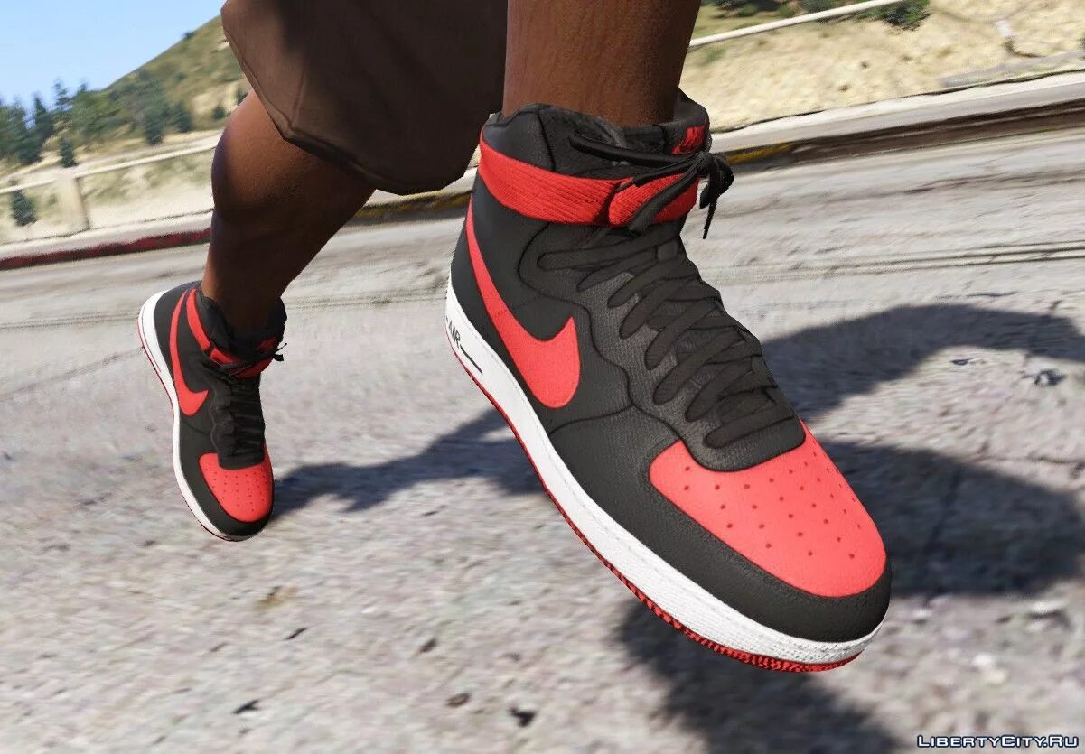 Кроссовки гта 5. Nike Air Force 1 ГТА. Найк Force 5. Nike Air Jordan GTA 5 Nike. Nike Air Force 1 Jordan Black Red.