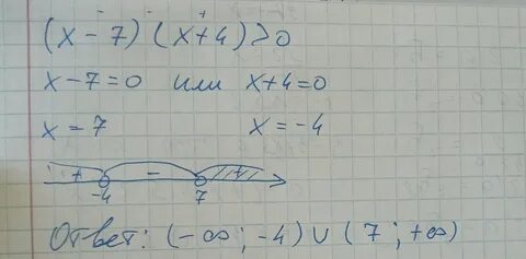 Запишите решение неравенства x 4 9