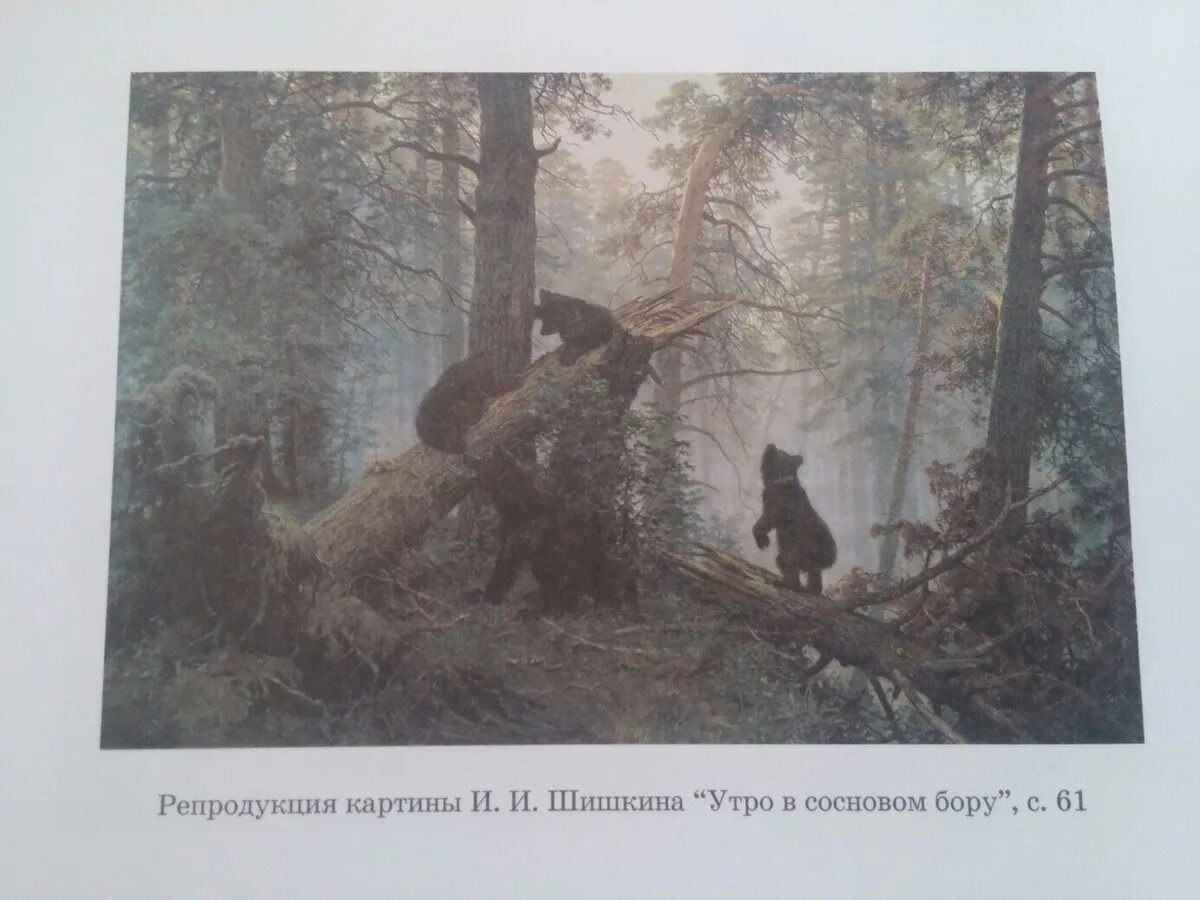 Краткое описание картины утро в сосновом. Утро в Сосновом Бору Шишкин. Репродукция Шишкина утро в Сосновом лесу.