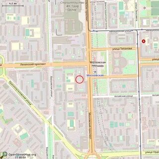 Московская площадь на карте