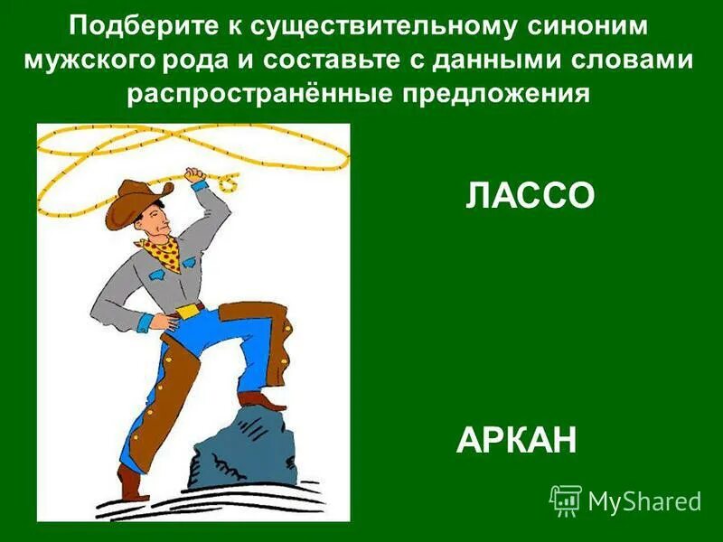 Дать существительное синоним. Лассо ударение. Предложение мужского рода. Предложение с мужским Родом. Как пишется слово лассо.