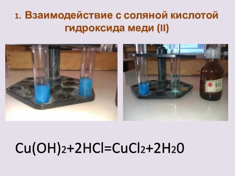 Гидроксид меди hcl