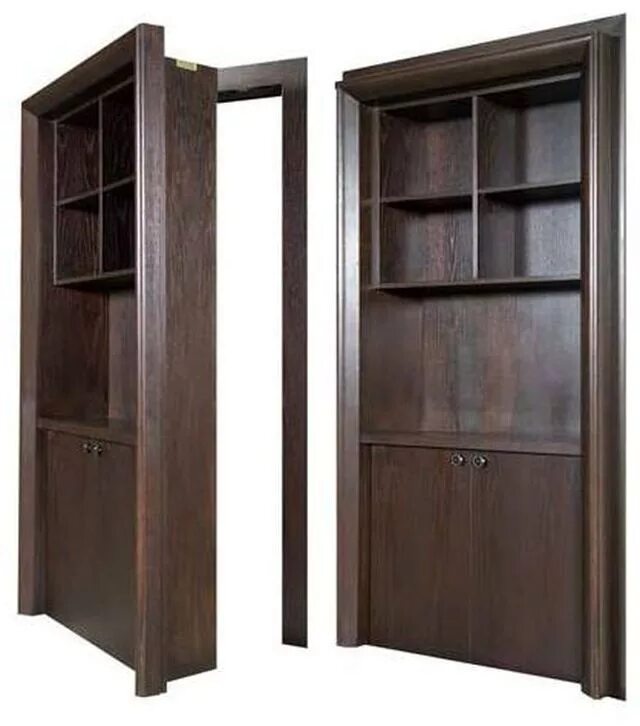 Потайная дверь шкаф. Книжный шкаф с потайной дверью. Потайная дверь с полками. Потайная дверь стеллаж.