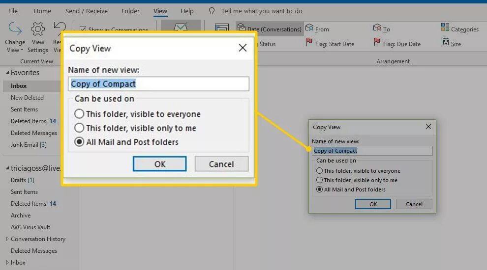 Combinations email. Group emails in outlook.