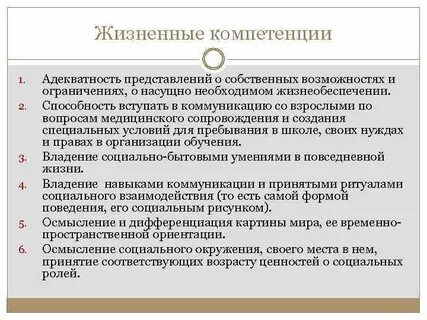Индивидуальные компетенции ребенка