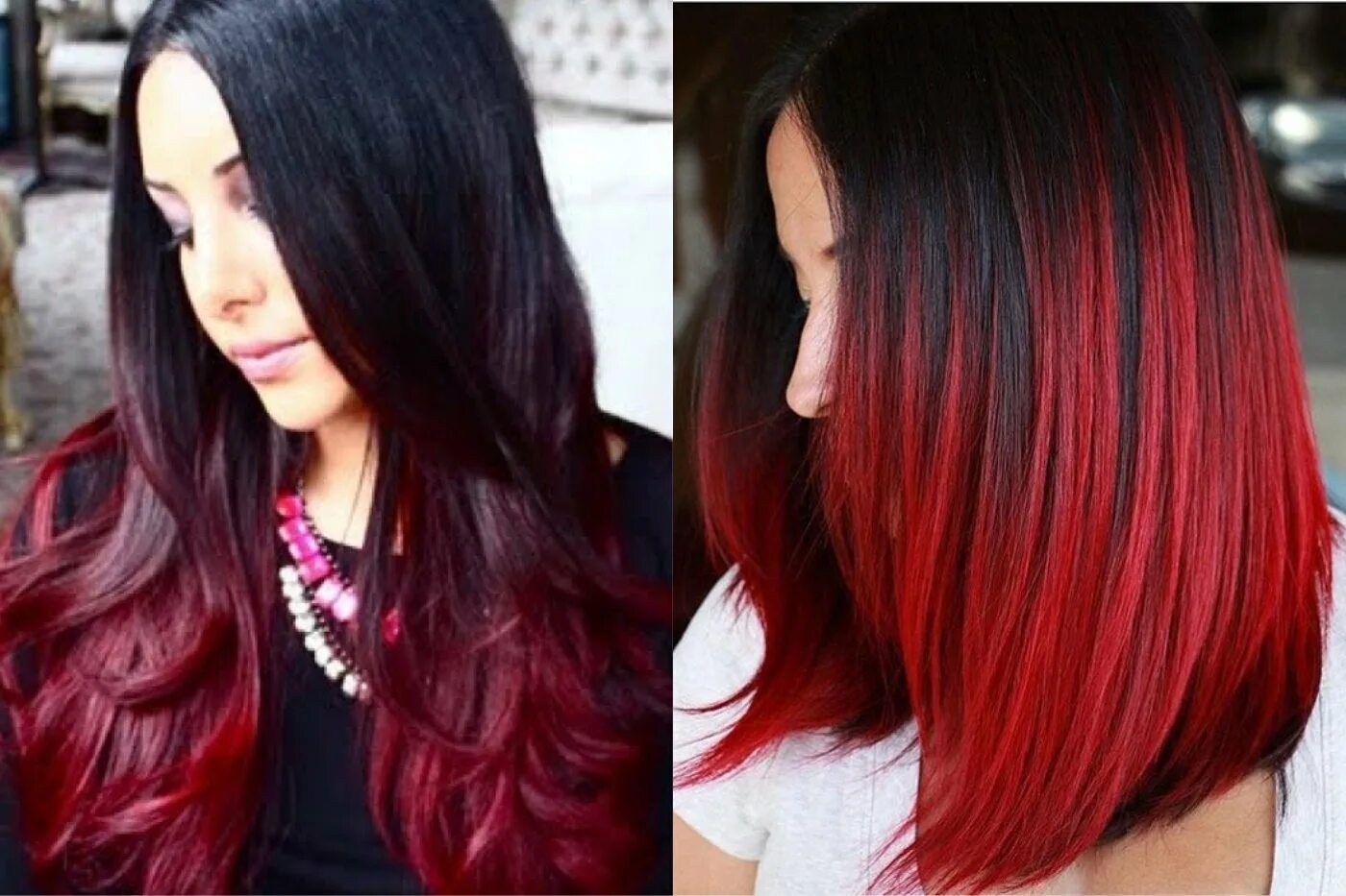 Амбре красное. Красное омбре на каре. Красное омбре на темные волосы. Окрашивание волос в красные оттенки. Красный цвет омбре на темные волосы.