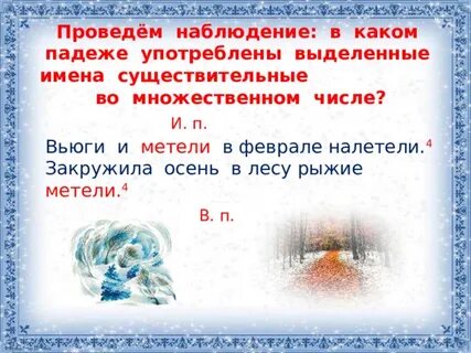 Метель какой падеж
