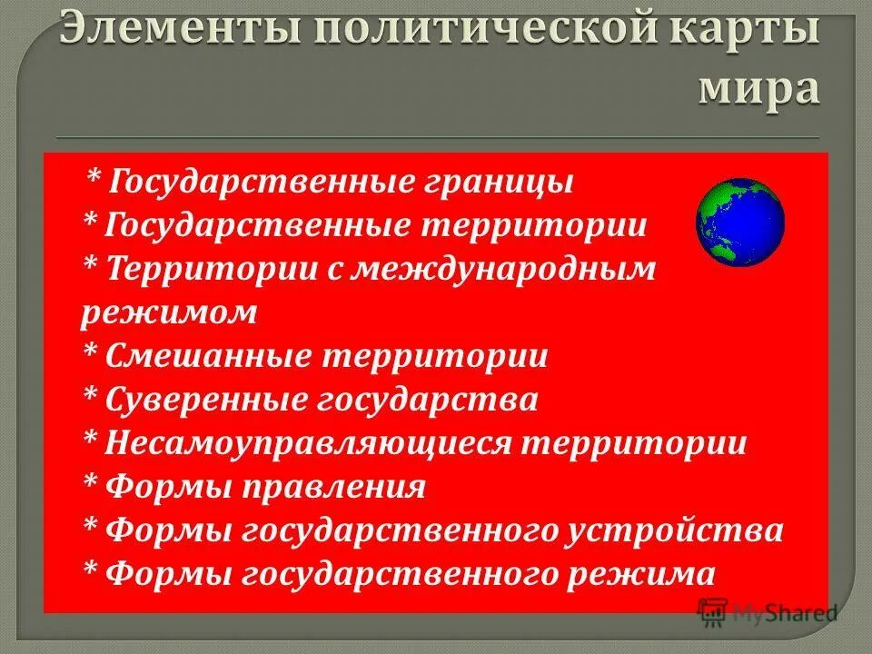 суверенные государства и несамоуправляющиеся государственные