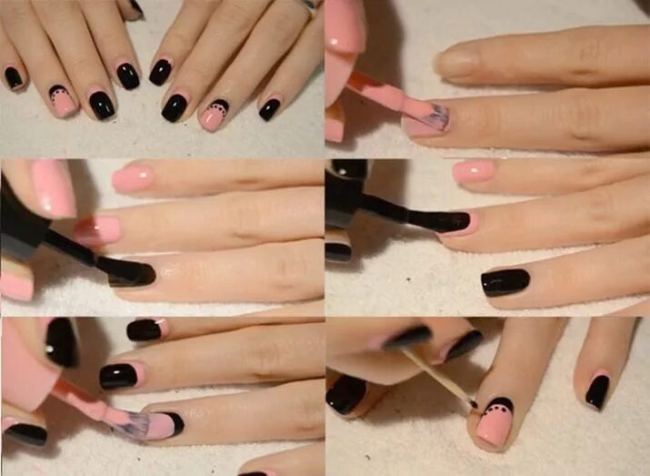 чисто чёрные ногти. сделать ногти черным лаком. темный маникюр. черный маникюр. матовый топ для ногтей.