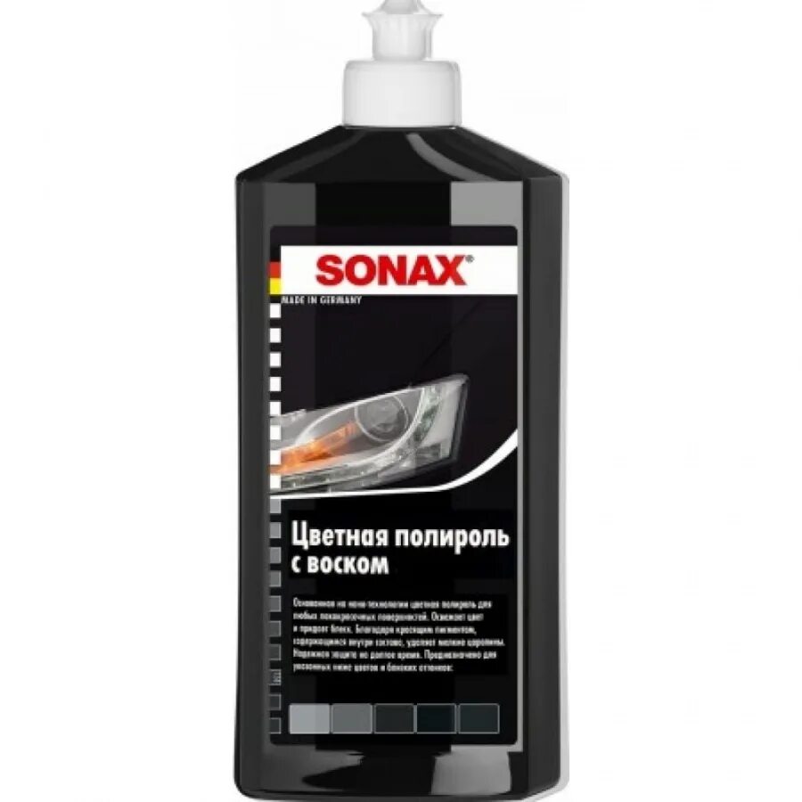 Купить ручной полироль. Цветной полироль с воском Sonax черный NANOPRO. Цветной полироль с воском Sonax черный NANOPRO 0,5л 296100. 296100 Sonax. Цветная полироль 500 мл с воском черный Sonax.
