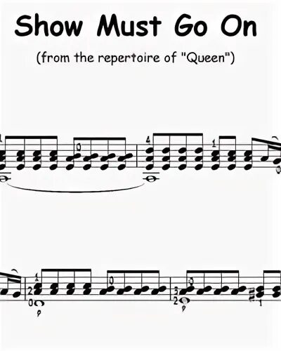 Show must go on ноты. Queen show must go on ноты. show must go on ноты для гитары. show must go on ноты для фортепиано. queen - show must go on ноты для гитары.