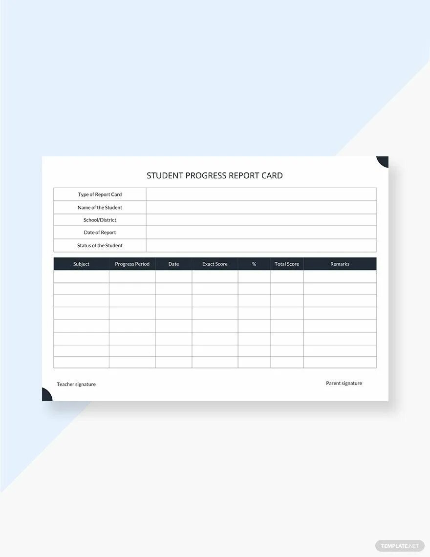 Progress Report Template. Report Card Template. Progress Card. Template net. Progress reporting