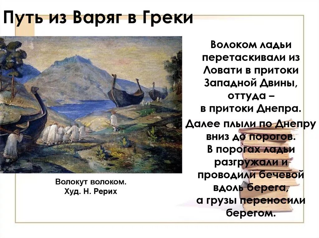 Путь из варяг в греки роль. Путь из Варяг в греки. Из Грек в Варяги. Путь из Варяг в греки Рерих.