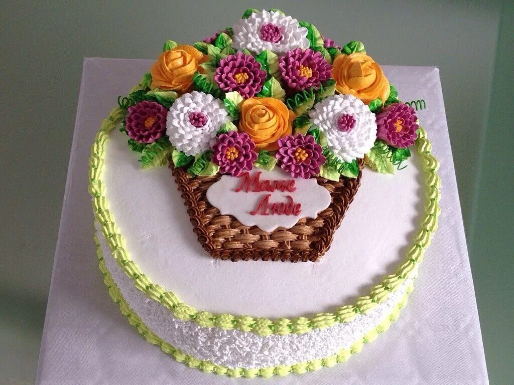 Торт Нежность - YouTube Party cakes, Cake, Cream cake