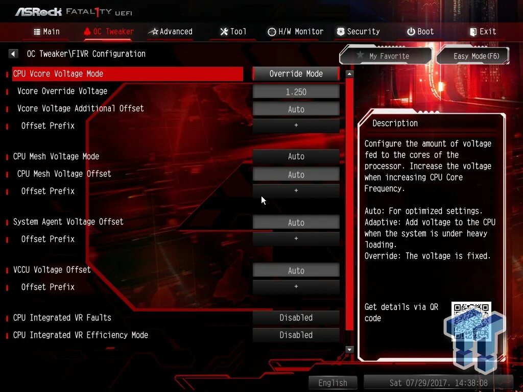 Fatal line. Asrock fatal1ty x299 professional gaming i9. cpu vcore. vcore voltage. override mode msi.