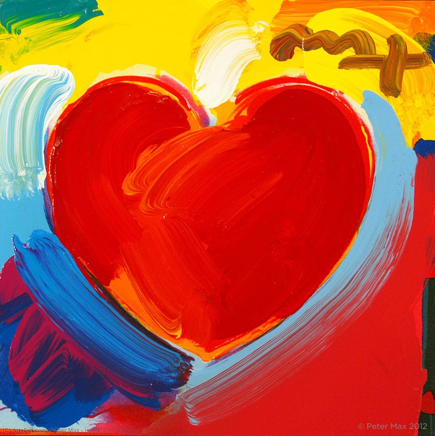 Большое сердце произведение. Сердце произведение искусства. Сердце творчество. Peter Max. Питер Макс картины.