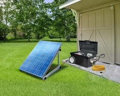 Solar powered battery