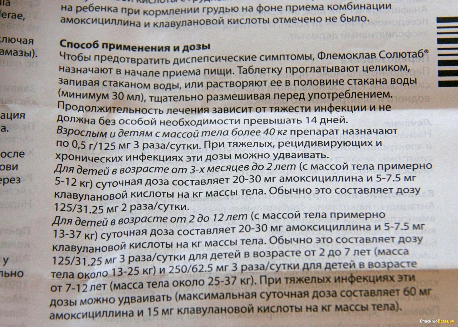 Как пить амоксициллин до еды или после. Флемоксин солютаб дозировка для детей 5 лет.