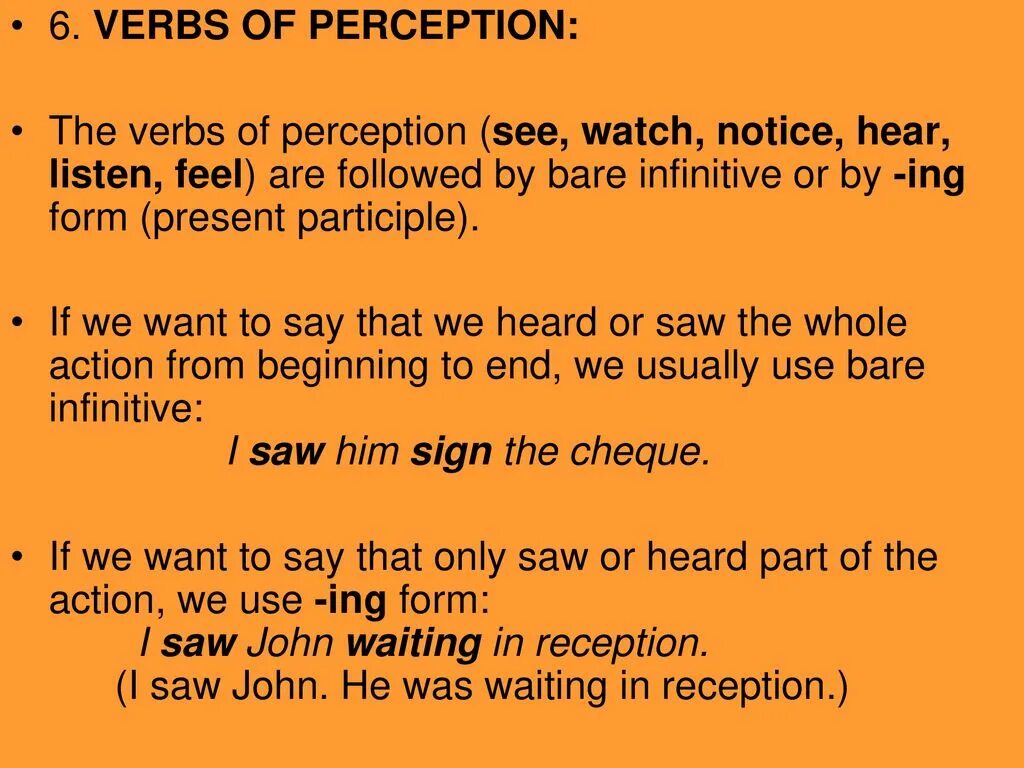 Сложное дополнение в английском языке правило. Verbs of perception. Инфинитив (the infinitive). Complex verbs. Verb infinitive or ing form.