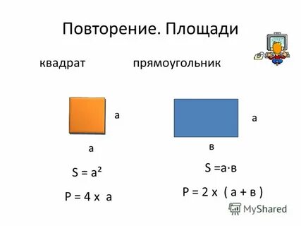 Формула квадрата 4 класса