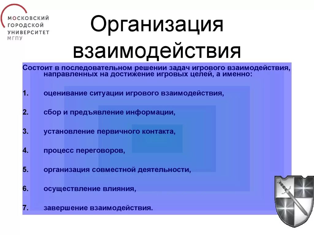 На деятельность организации взаимодействие с