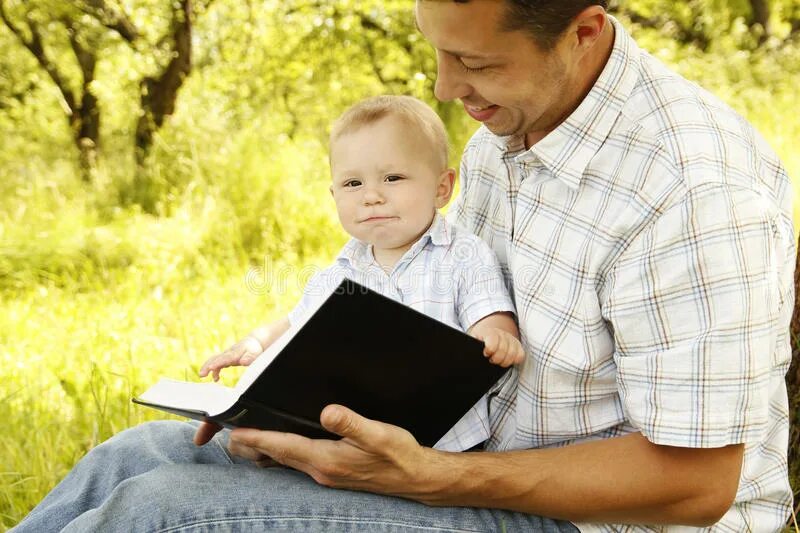 Dad is reading