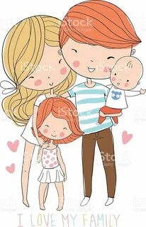 Семья две дочки рисунок