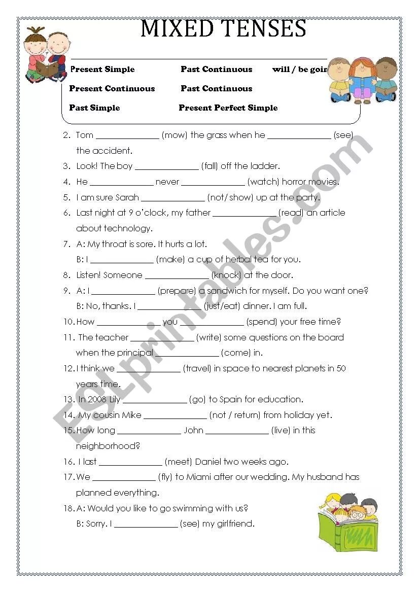 Mixed Tenses упражнения. Mixed Tenses Test. Mixed Tenses Worksheets. Verbs of Perception Worksheet. Mixed tenses worksheet