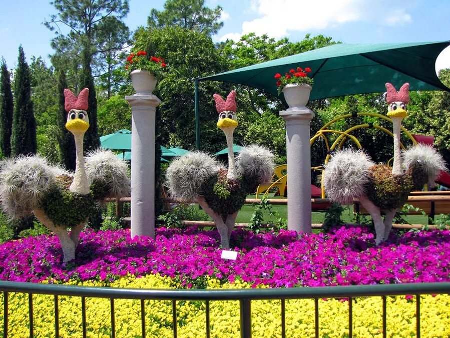 Топиарные сады и парки Испании. Топиарный парк Диснейленд. Топиарное искусство Диснейленд. Международный фестиваль цветов в Epcot Center.