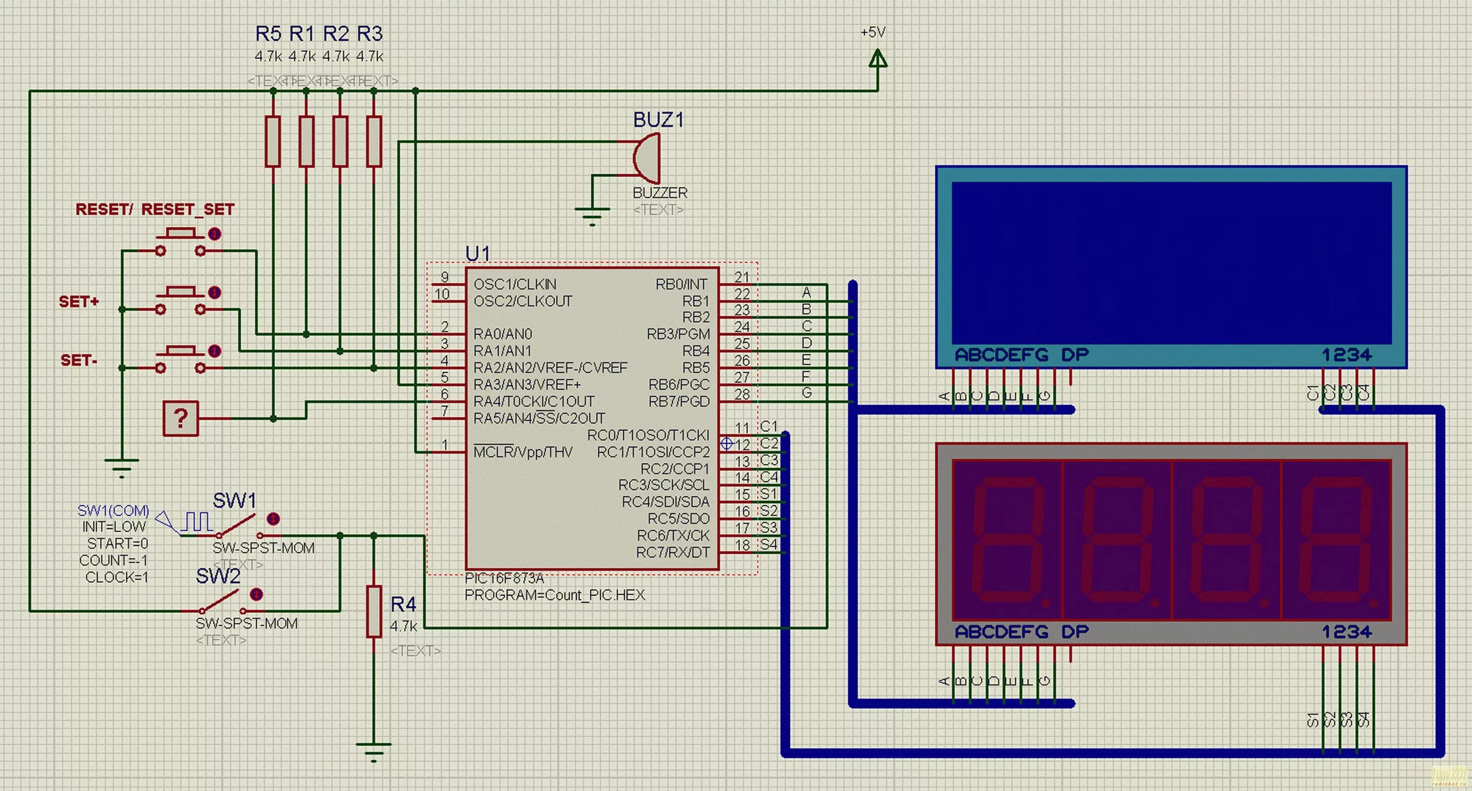 Pic16f873a прибор. Счетчик импульсов на atmega8. Pic16f873 ESR измеритель. Pic16f1937 схема подключения.